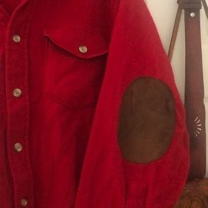 Vintage Woolrich button up red unisex shirt jacket